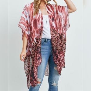 Leopard Tie Dye Kimono